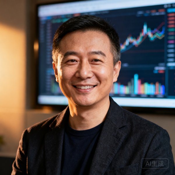 人人体育创始人张磊的商务肖像照，中年男性穿着深色休闲西装面带微笑，背景为数据大屏